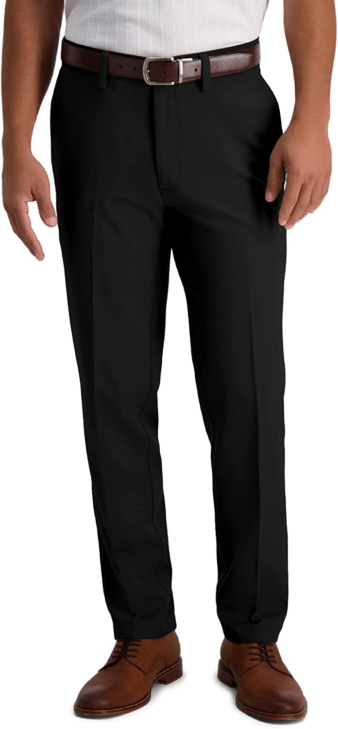 Haggar Men's Cool 18 Pro Slim Fit Flat Front Superflex Waistband Pant