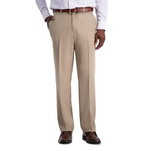 Haggar Men's Cool 18® Pro Solid Flat Front Pant Classic Fit HC00235