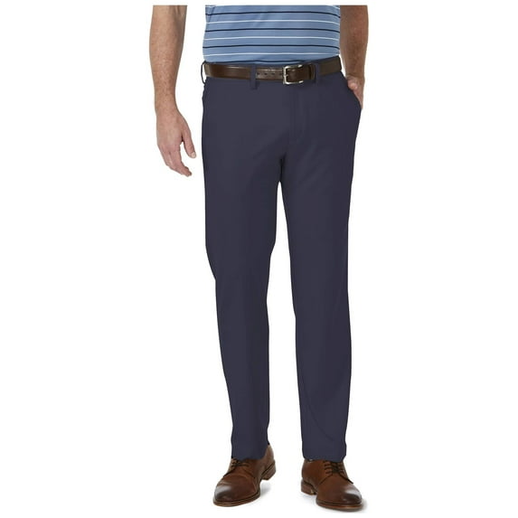 Haggar Men's Cool 18® Pro Solid Flat Front Pant Straight Fit HC00285