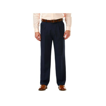 Haggar Men's Cool 18® Pro Solid Flat Front Pant Classic Fit HC00235 ...