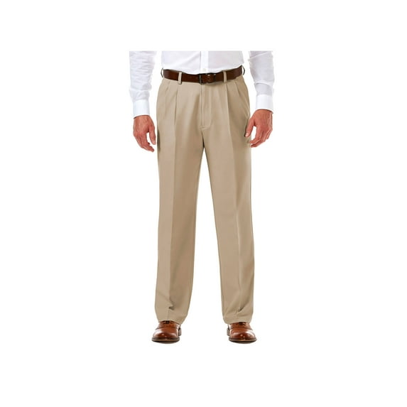 Haggar Men's Cool 18® Pro Solid Pleat Front Pant Classic Fit HC00248