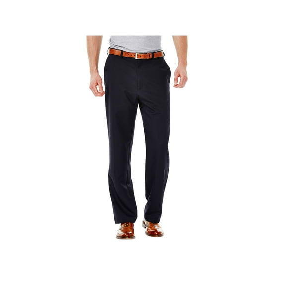 Haggar Men's Cool 18® Solid Flat Front Pant Classic Fit 41114529498