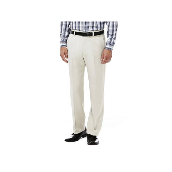Haggar Men's Cool 18® Solid Flat Front Pant Classic Fit 41114529498
