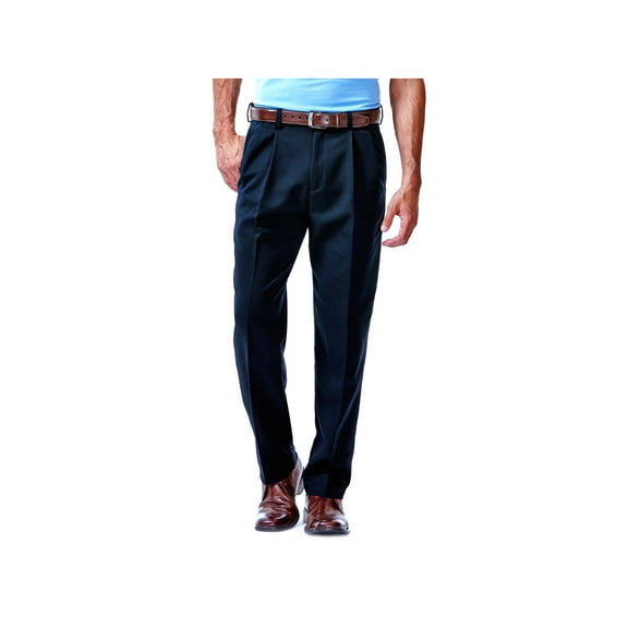 Haggar Men's Cool 18® Solid Pleat Front Pant Classic Fit 41114529486