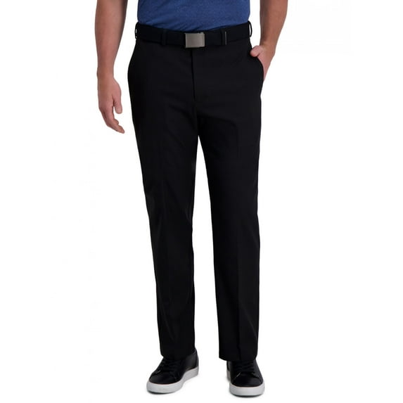 Men's Haggar® Cool Right® Performance Flex Classic-Fit Flat-Front Pants Color: Black Size: 40X29