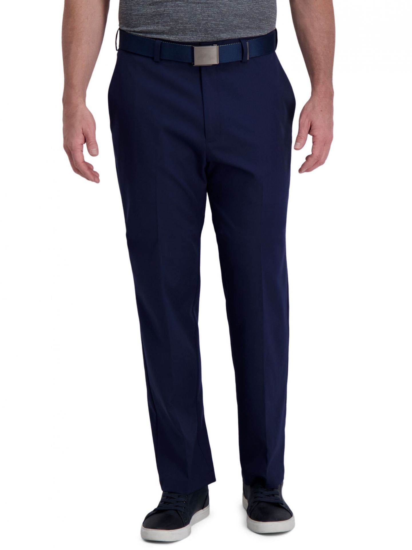 Haggar Men's Cool Right Performance Flex Solid Classic Fit Flat Front ...