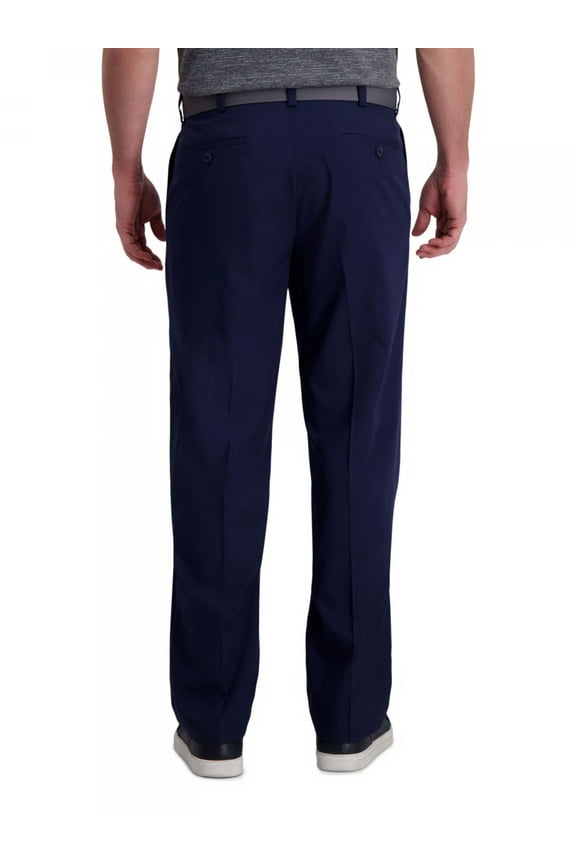Men's Haggar® Cool Right® Performance Flex Classic-Fit Pleated Pants Color: Midnight Size: 42X30