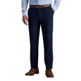 thumbnail image 1 of Haggar Men's Dress Pant Straight Fit Stretch Trousers Super Flex Waistband, Navy, 1 of 5