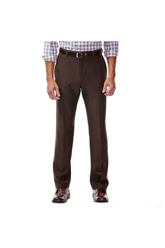 Men's E-CLO Stria Flat Front Dress Pant Classic Fit HD00218