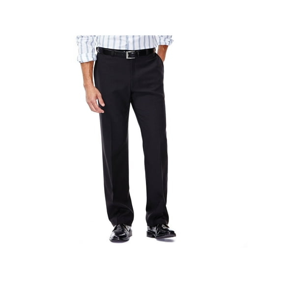 Haggar Men's E-CLO Stria Flat Front Dress Pant Classic Fit HD00218