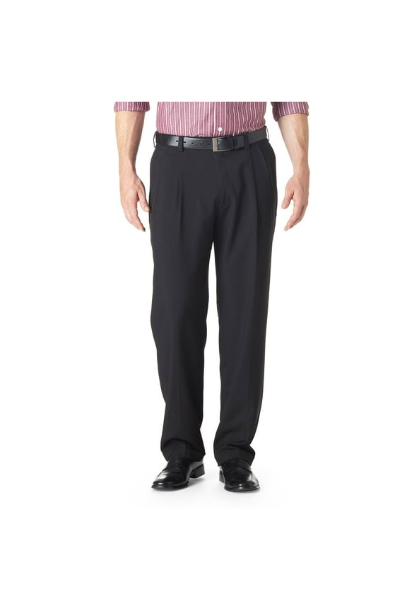 Men's E-CLO Stria Pleat Front Dress Pant Classic Fit HD00219