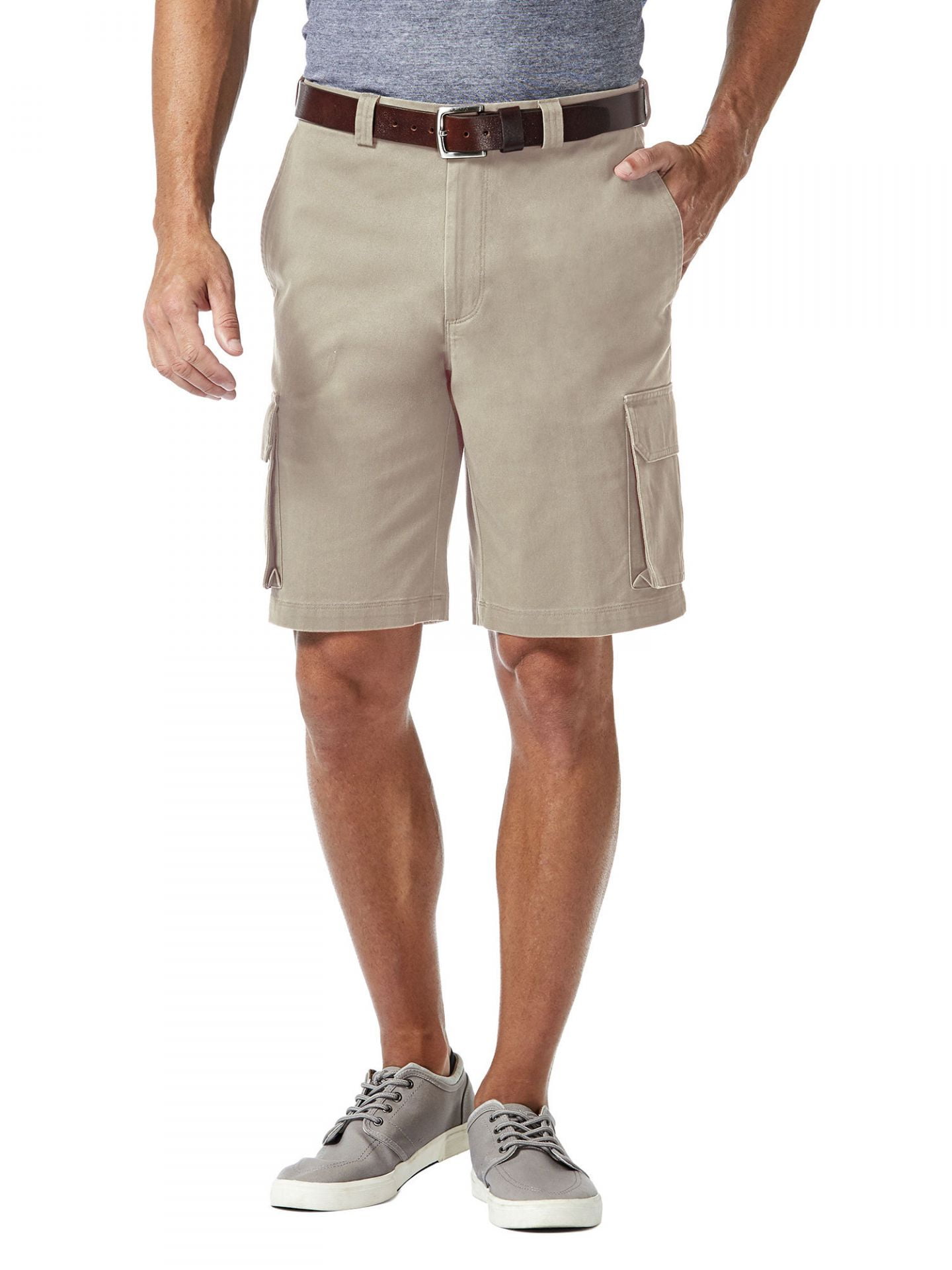 Mens Shorts George Men's Big Men's Stretch Twill Flat Front