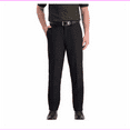 thumbnail image 1 of Haggar Men's In Motion Performance Straight Fit Stretch Pants 36W-30L/Black, 1 of 2