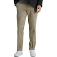 thumbnail image 1 of Haggar Men's Iron Free Premium Khaki Straight Fit Flat Front Flex Waist Casual Pant 34W x 32L Medium Khaki, 1 of 6