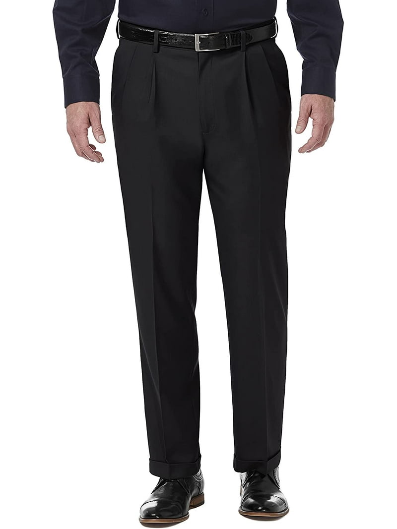 Haggar Men's Premium Comfort Classic Fit Pleat Front Pant Reg. and