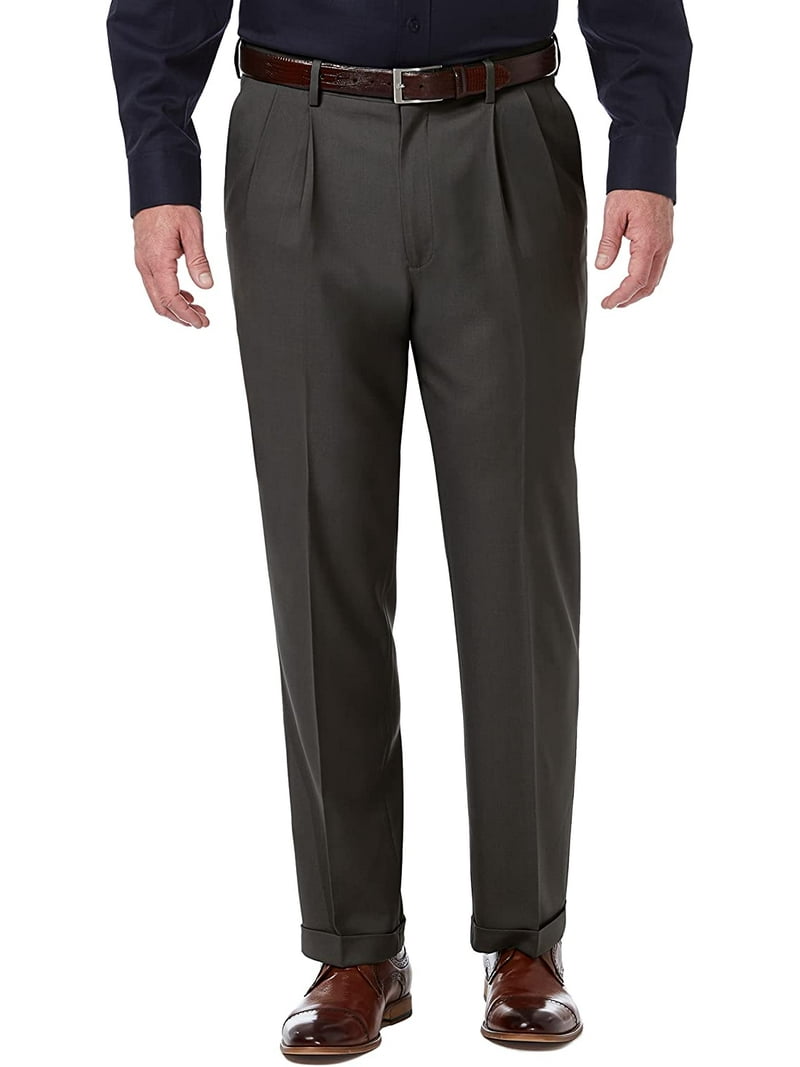 open lace back dress Haggar MYNX Gabardine Dress Pants, Pleated Front in Oak main image 1
