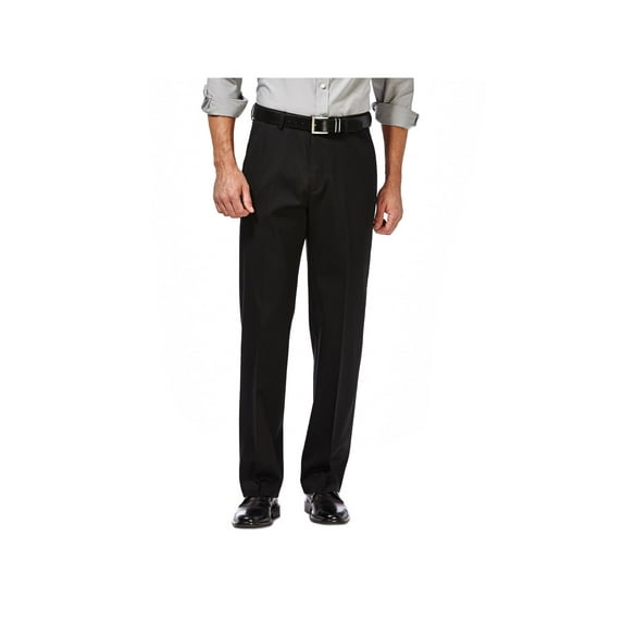 Haggar Men's Premium No Iron Khaki Flat Front Pant Classic Fit HC10884