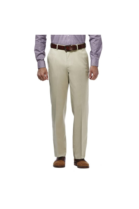 Men's Premium No Iron Khaki Flat Front Pant Classic Fit HC10884