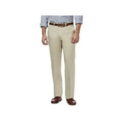 Haggar Men's Premium No Iron Khaki Flat Front Pant Straight Fit HC10889