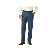 Haggar Mens Stretch Denim Flat Front Trouser Classic Fit HC00275