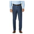 thumbnail image 1 of Haggar Men's Stretch Denim Pleat Front Trouser Classic Fit HC00280, 1 of 9