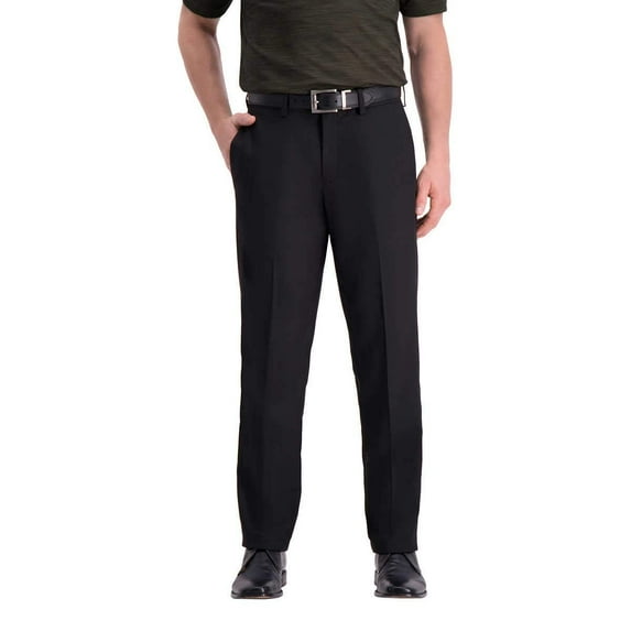 Haggar Men's Super Flex Waistband Performance Pant, Variety 32x30, Black