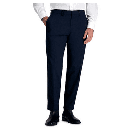 Haggar Men's Tailored-Fit Stretch Suit Pants,38X30, Blue