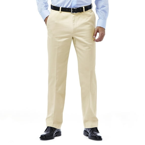 Haggar Men's Work To Weekend® Khaki Flat Front Pant Straight Fit HC10351