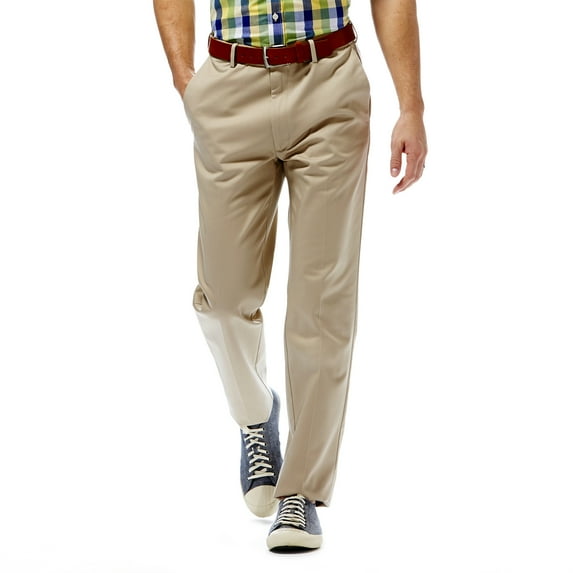 Haggar Men's Work To Weekend® Khaki Flat Front Pant Straight Fit HC10351