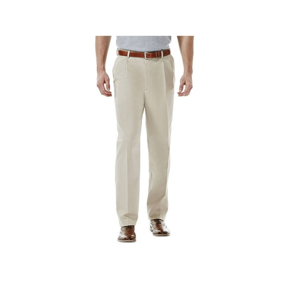 Haggar Men's Work To Weekend® Khaki Pleat Front Pant Classic Fit 41114957524