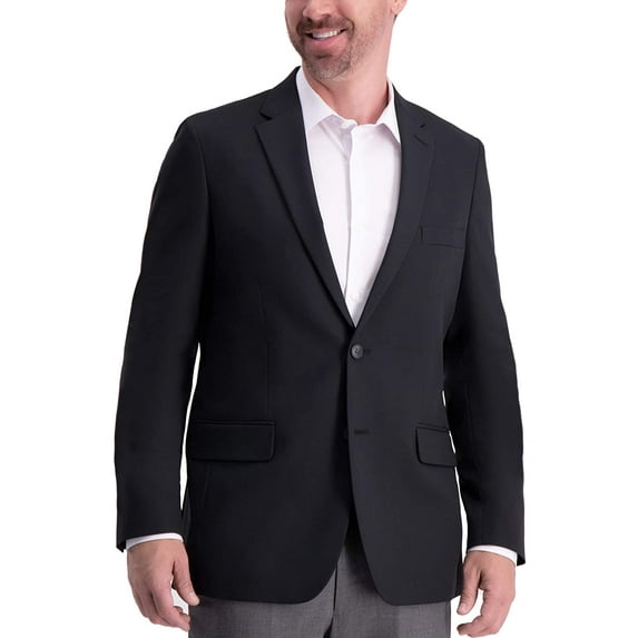 Men's Haggar® Active Series Tailored-Fit Sport Coat Color: Black Size: 44 SHORT