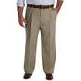 thumbnail image 1 of Haggar Mens BT Iron Free Premium Khaki Classic Fit Pleat Front Expandable Waist Pant, 1 of 5