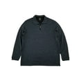 thumbnail image 1 of Haggar Mens Big & Tall Black Fleece Quarter-Zip Pullover Sweater Jacket XLT, 1 of 1