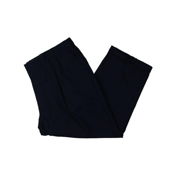Haggar Mens Big & Tall Classic Fit Wrinkle Free Dress Pants Navy 46/29