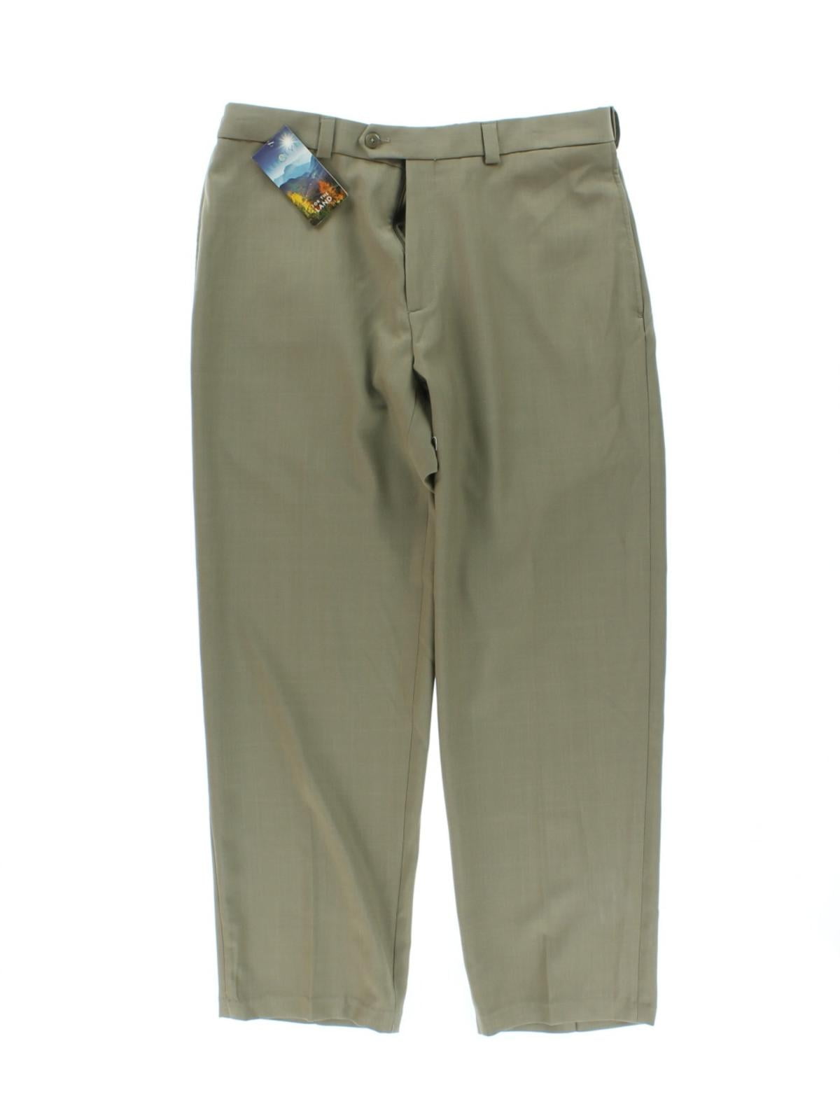 Haggar Men's E-CLO Stria Flat Front Dress Pant Classic Fit, Sizes 32x30-44x32