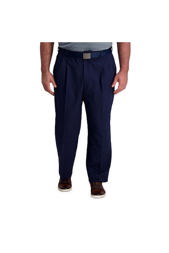 Mens Classic fit Dress Pants 48 / 30 Navy Blue Solid