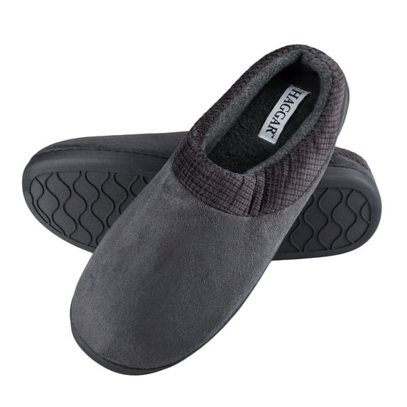 Haggar Mens Clog Slipper House Shoe Indoor/Outdoor with Memory Foam Comfort