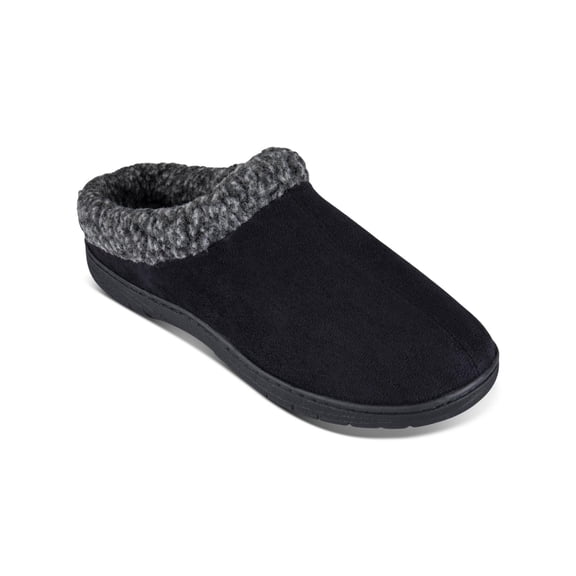 Haggar Mens Faux Suede Slip On Loafer Slippers