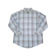 thumbnail image 1 of Haggar Mens Light Blue & Gray Plaid Woven Long Sleeve Button-Down Shirt S, 1 of 1