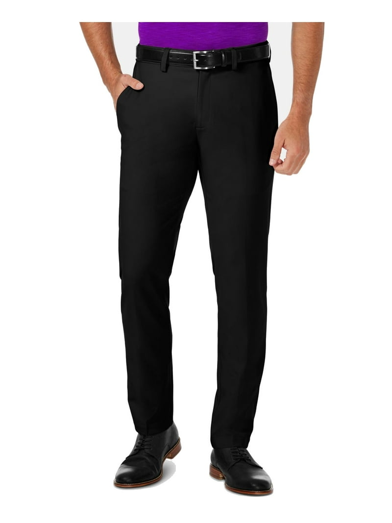slim fit dress slacks Haggar Premium Comfort Dress Pants, Flat Front in Dark Grey main image 1