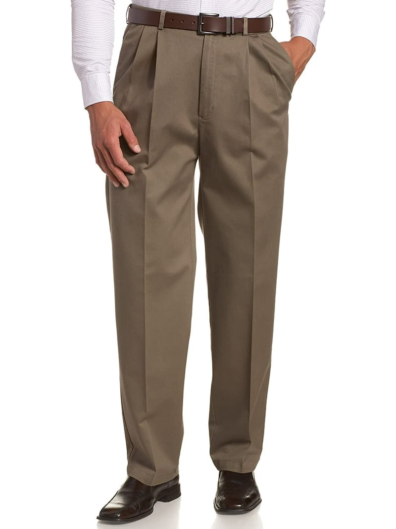 Men's Haggar® Premium No-Iron Khaki Stretch Classic-Fit Pleated