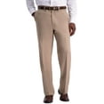 thumbnail image 1 of Men’s Haggar® Premium Comfort Expandable-Waist Classic-Fit Stretch Flat-Front Dress Pants Color: Medium Khaki Size: 36X32, 1 of 3