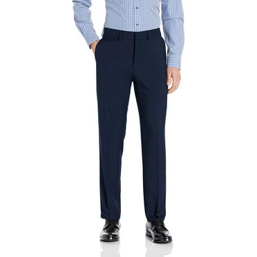 Haggar Mens Premium Comfort Straight Fit Flat Front Dress Pant