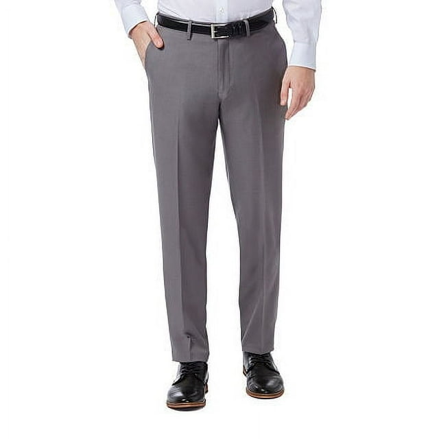 Haggar Mens Premium Slim-Fit Dress Pants Silver 32 x 34 - Walmart.com