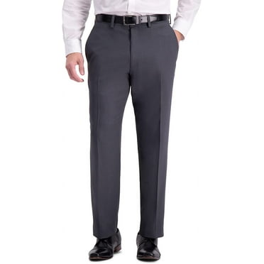 Haggar Mens Travel Performance Stria Tic Tailored Fit Suit Separate Pant 34W x 29L Dark Heather Grey