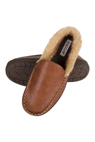 New WB Haggar Men\'s Tan Slippers Haggar | Shoes | Haggar Mens Tan Memory Foam Loafer Slippers  main image 3