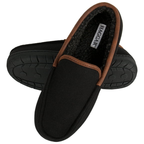 Haggar Mens Venetian Slipper Indoor/Outdoor House Shoe with Memory Foam Comfort