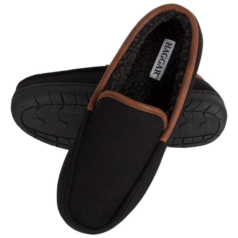 Haggar Brown Memory Foam Slippers Haggar Men Memory Foam Slipper Fleece. Tan XXL 13-14 | eBay main image 4