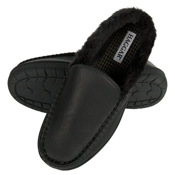 Haggar Mens Venetian Slipper Indoor/Outdoor House Shoe with Memory Foam Comfort