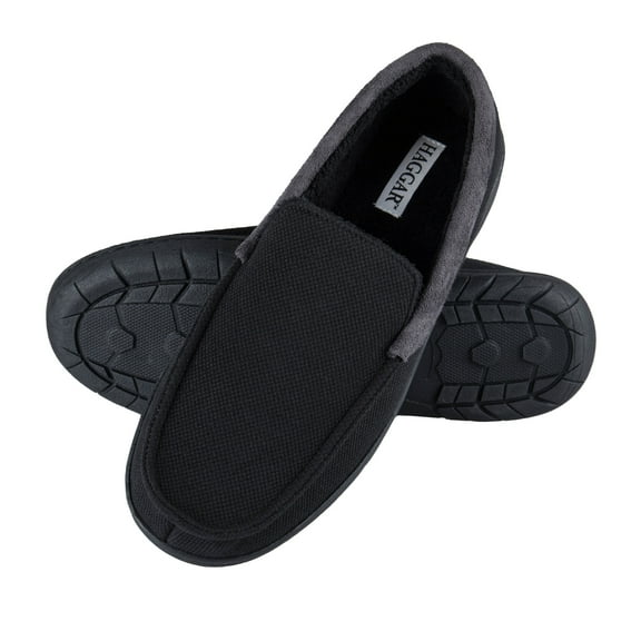 Haggar Mens Venetian Slipper Indoor/Outdoor House Shoe with Memory Foam Comfort